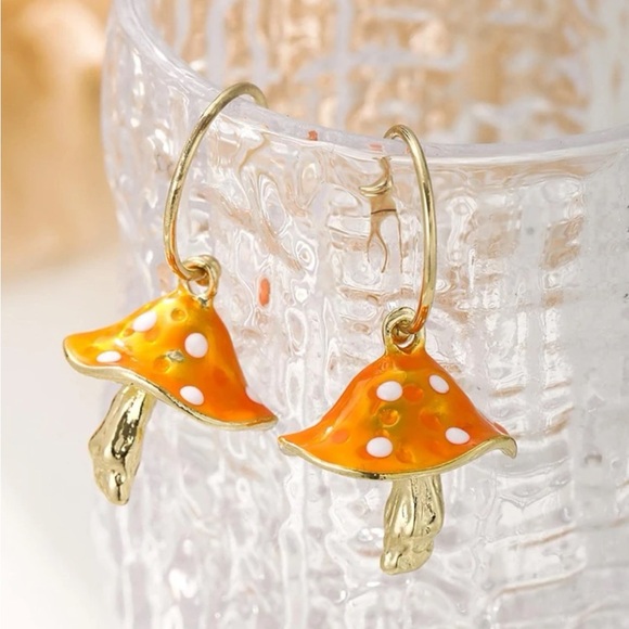 Mushroom Drop Earrings - Picture 2 of 6